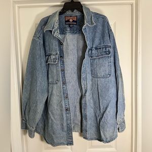 Duluth Trading Denim Jacket Button Up Size XL